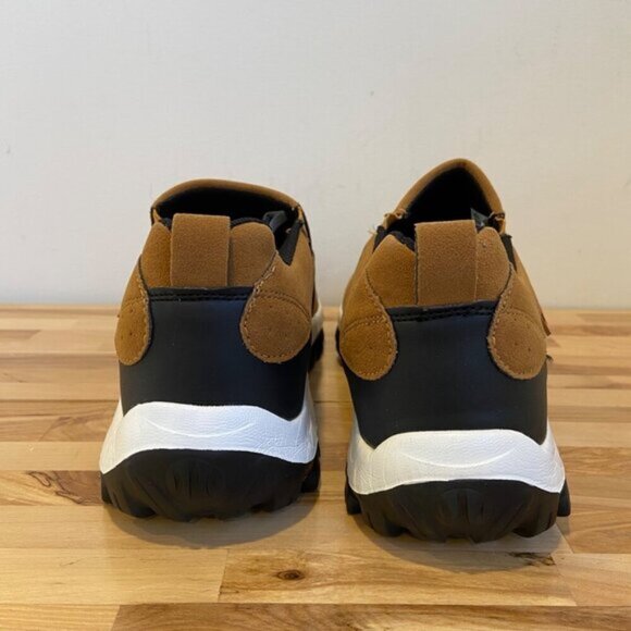 Zuodi Sport Mens Lightweight Slip-On Sneakers Brown Black Synthetic Durable 44 - Picture 2 of 13